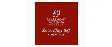 The Claremont McKenna College Senior Class Gift social fundraising campaign page.