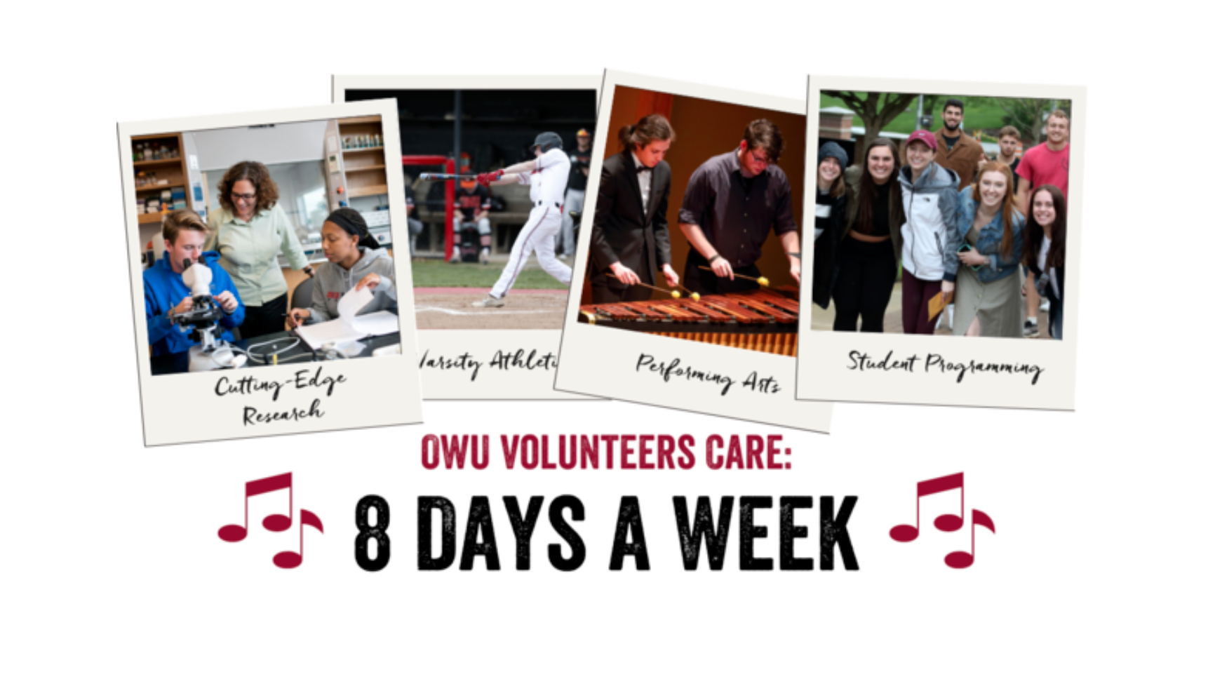 Ohio Wesleyan University social fundraising campaign page celebrating the impactof OWU volunteers.