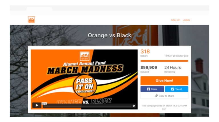 March Madness Giving Campaign