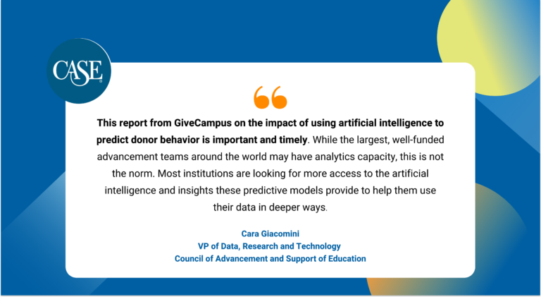 Quote from CASE on GiveCampus Report
