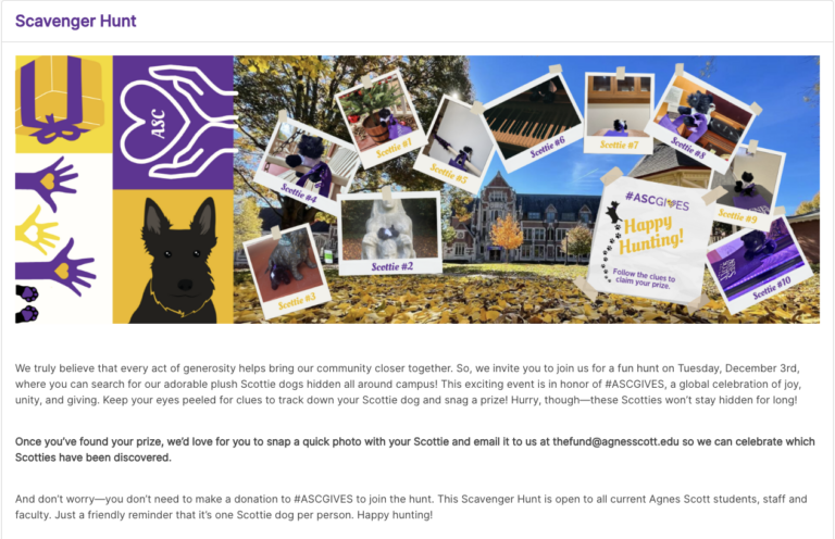 Agnes Scott College GivingTuesday 2025
