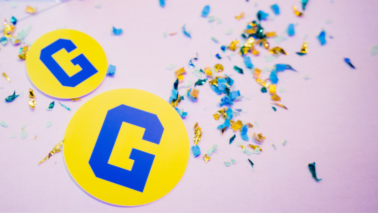 GiveCampus log and confetti