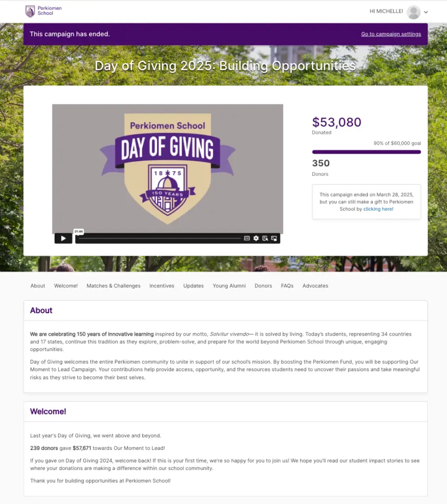 Perkiomen 2025 Day of Giving