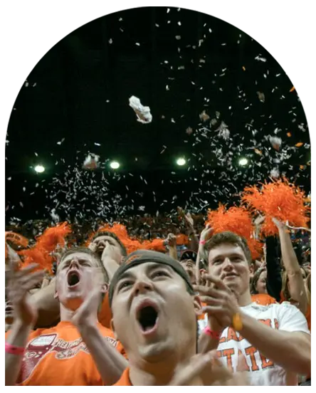 D1 College Basketball Fans Celebrating a Win 1 image