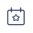 Calendar with a star on it icon