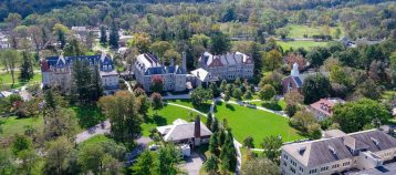 Aerial view of Blair Academy campus.