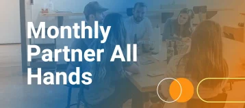 Title slide for monthly "Partner All Hands" webinar.
