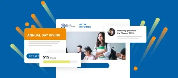 Online giving campaign page composite.
