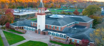 Aerial view of the Quinnipiac University campus.