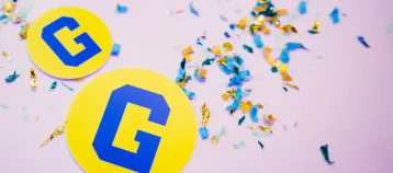 GiveCampus log and confetti