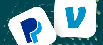 Paypal and Venmo logos on varsity green background